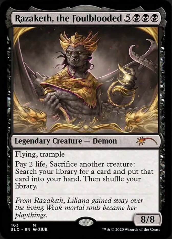 Razaketh, the Foulblooded (Foil Etched) [Secret Lair Drop Series] | Cards and Coasters CA