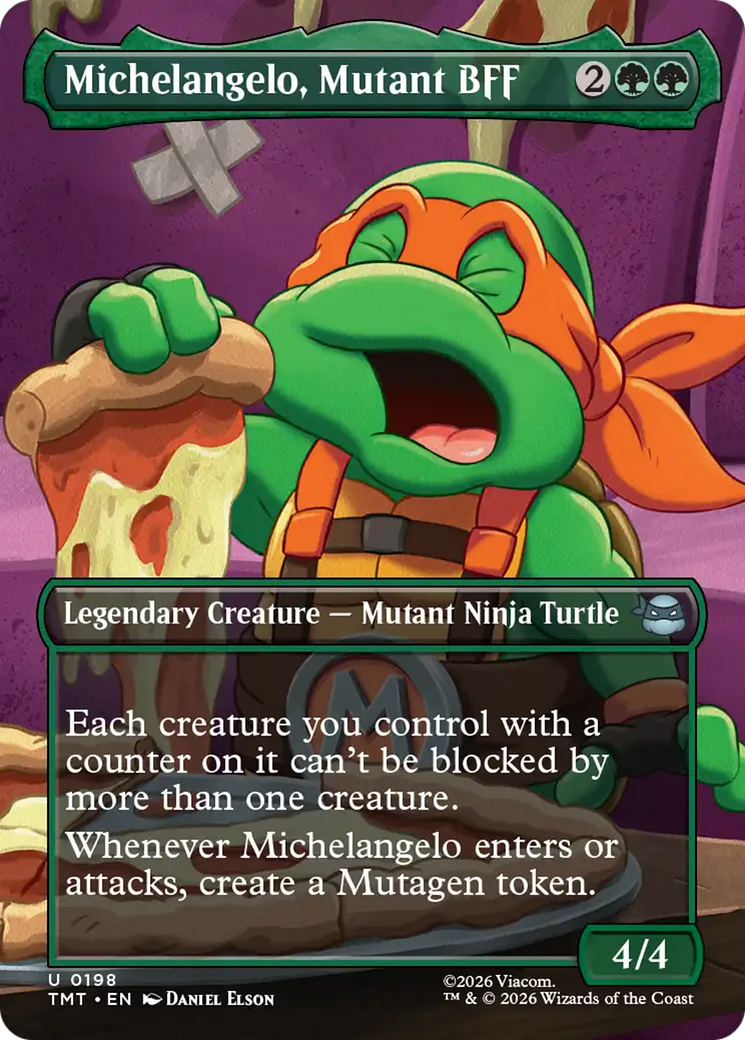 Michelangelo, Mutant BFF (Borderless) [Teenage Mutant Ninja Turtles] | Cards and Coasters CA
