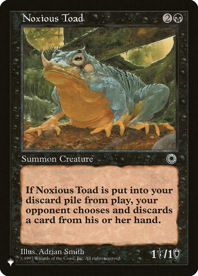 Noxious Toad [The List] | Cards and Coasters CA