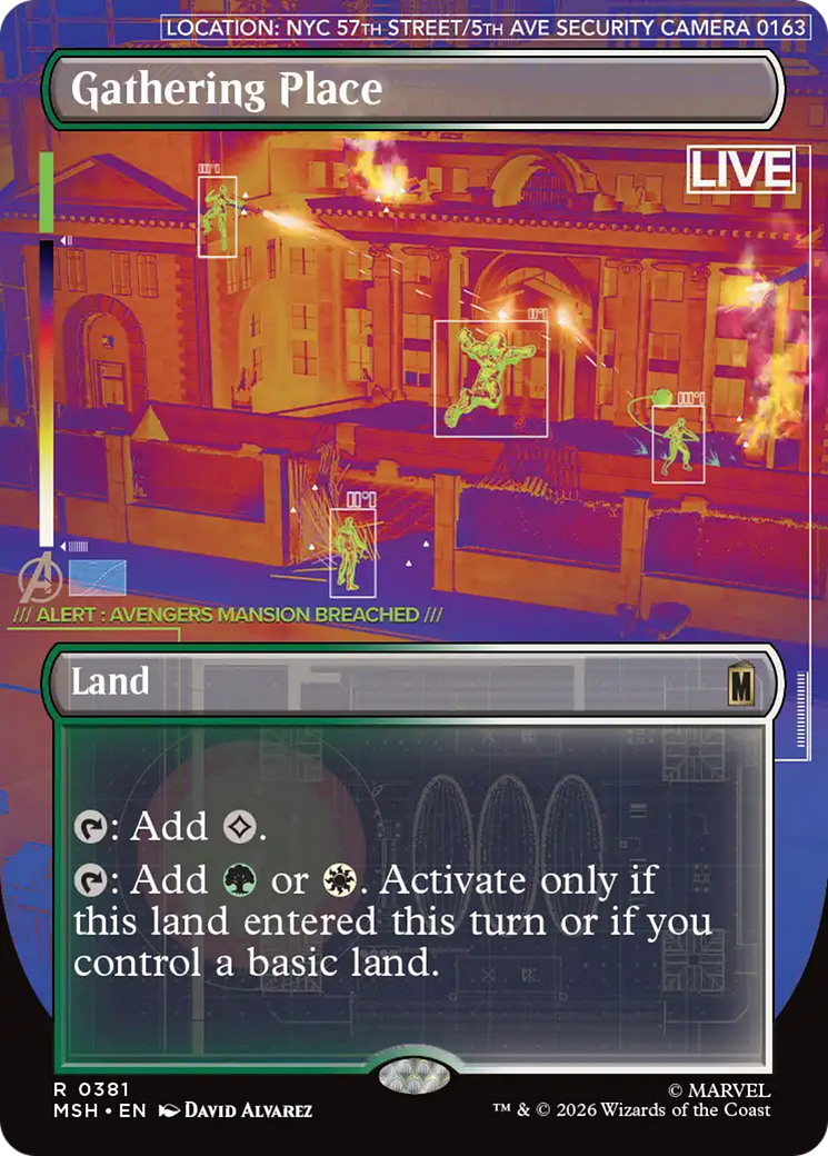 Gathering Place (Borderless) [Marvel Super Heroes] | Cards and Coasters CA