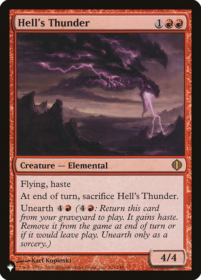 Hell's Thunder [The List] | Cards and Coasters CA