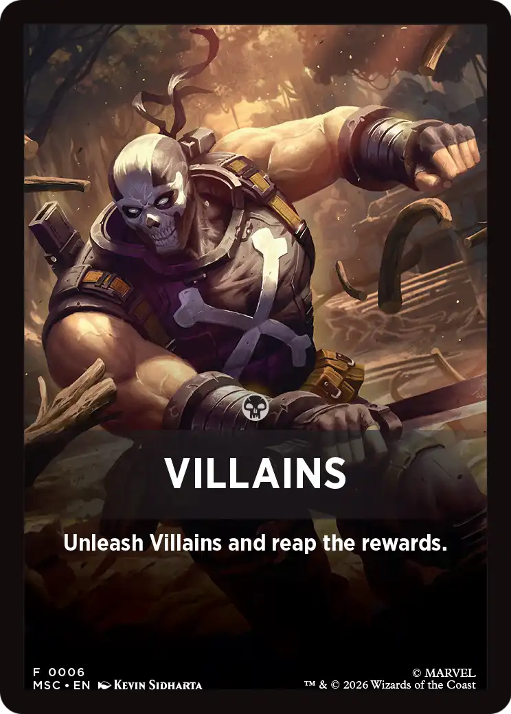 Villains Theme Card [Marvel Super Heroes Commander] | Cards and Coasters CA
