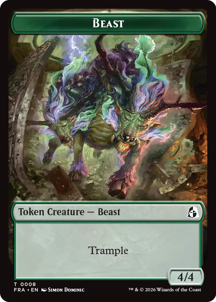 Sculpture Treasure // Beast Double-Sided Token [Reality Fracture Tokens] | Cards and Coasters CA
