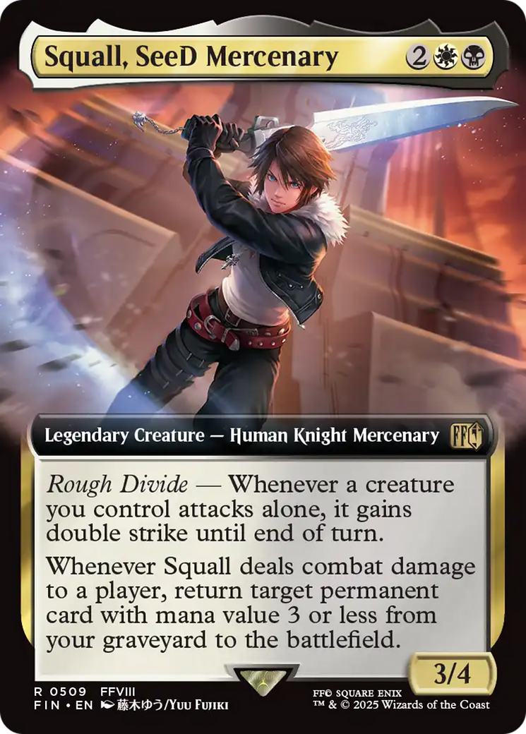 Squall, SeeD Mercenary (Extended Art) [FINAL FANTASY] | Cards and Coasters CA