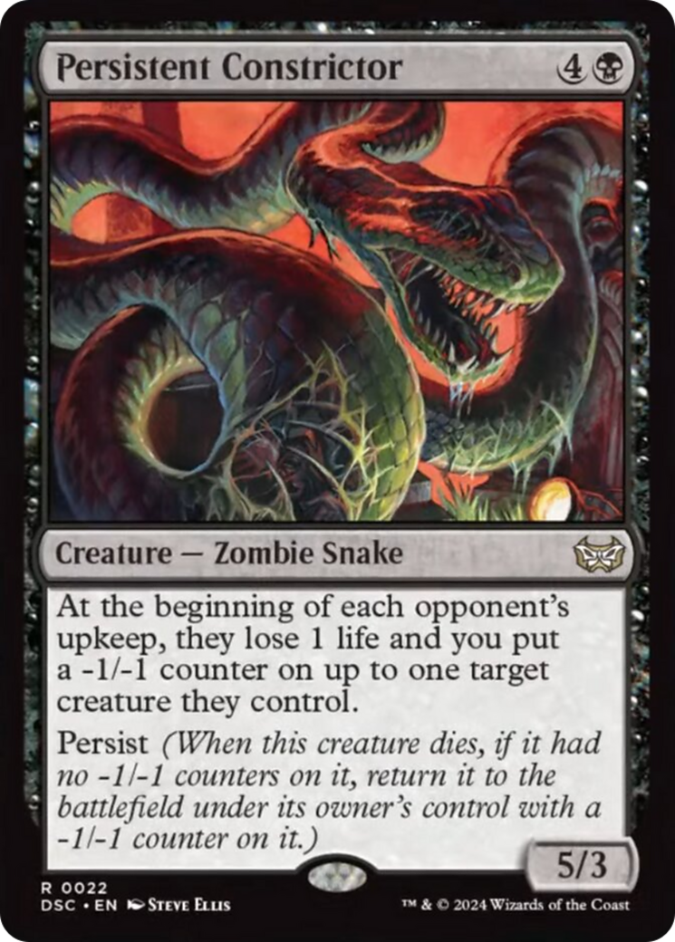 Persistent Constrictor [Duskmourn: House of Horror Commander] | Cards and Coasters CA