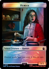 Human (0037) // Food (0059) Double-Sided Token (Surge Foil) [Doctor Who Tokens] | Cards and Coasters CA