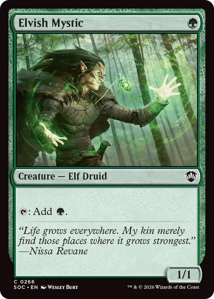 Elvish Mystic [Secrets of Strixhaven Commander] | Cards and Coasters CA