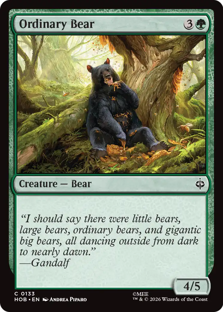 Ordinary Bear [The Hobbit] | Cards and Coasters CA