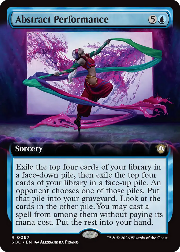 Abstract Performance (Extended Art) [Secrets of Strixhaven Commander] | Cards and Coasters CA