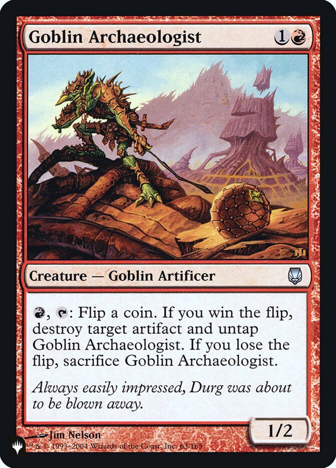 Goblin Archaeologist [Secret Lair: Heads I Win, Tails You Lose] | Cards and Coasters CA