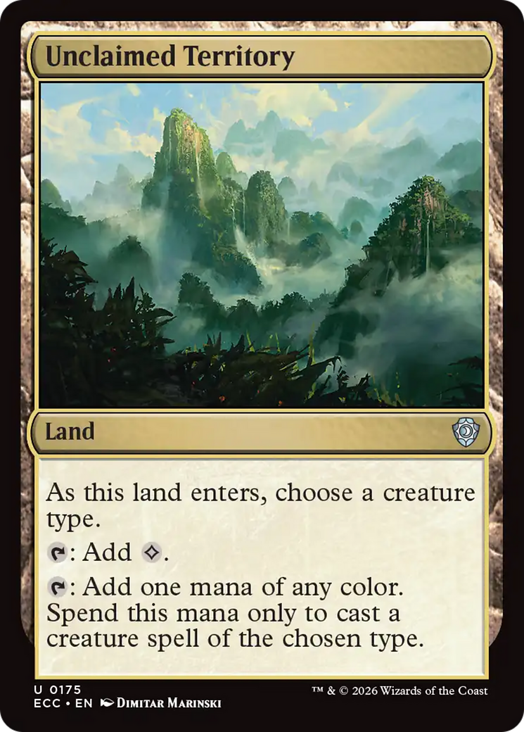 Unclaimed Territory [Lorwyn Eclipsed Commander] | Cards and Coasters CA