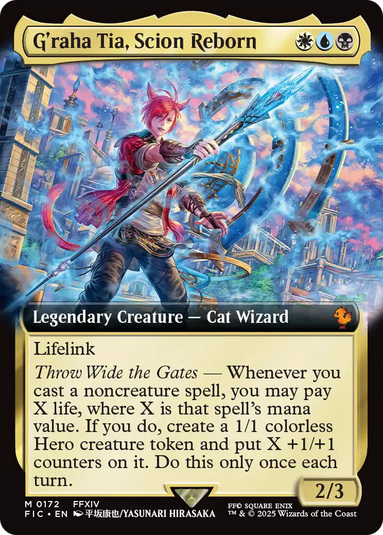G'raha Tia, Scion Reborn (Extended Art) [FINAL FANTASY Commander] | Cards and Coasters CA
