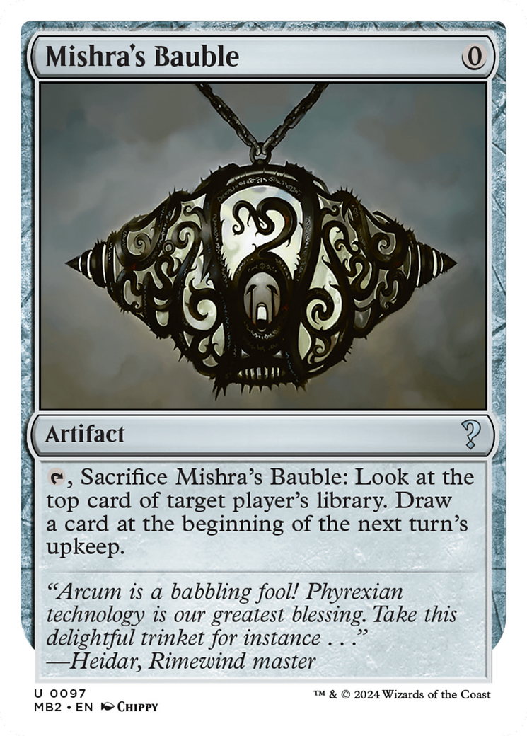 Mishra's Bauble (White Border) [Mystery Booster 2] | Cards and Coasters CA