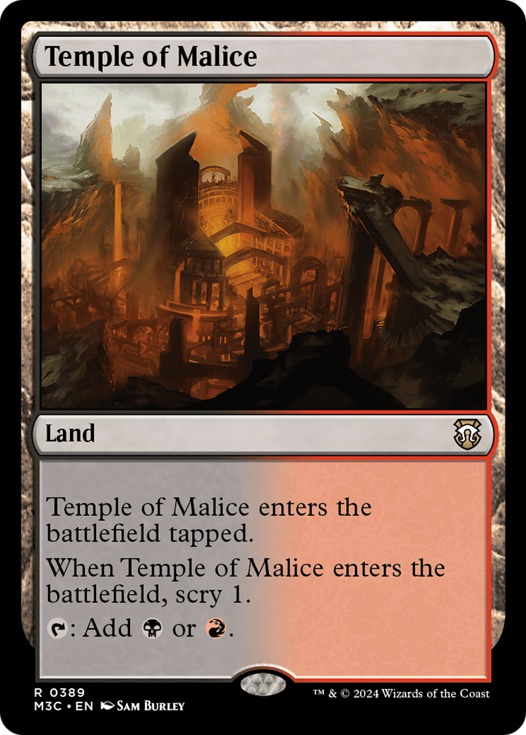 Temple of Malice (Ripple Foil) [Modern Horizons 3 Commander] | Cards and Coasters CA