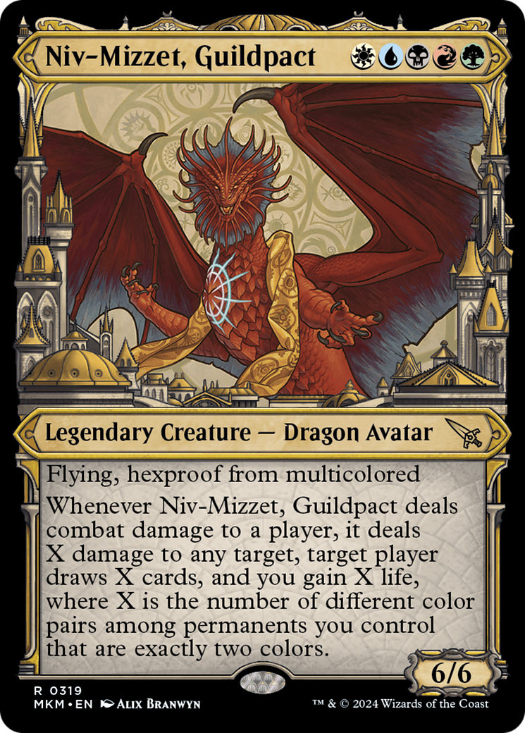 Niv-Mizzet, Guildpact (Showcase) (319) [Murders at Karlov Manor] | Cards and Coasters CA
