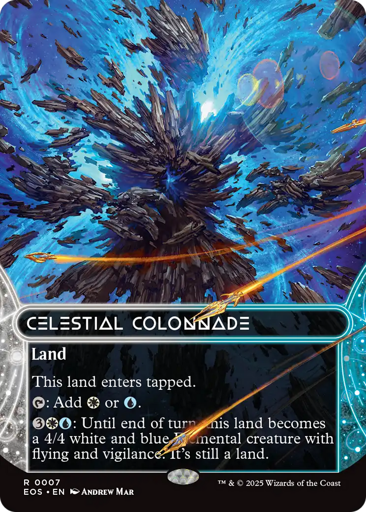 Celestial Colonnade (0007) (Borderless) [Edge of Eternities: Stellar Sights] | Cards and Coasters CA