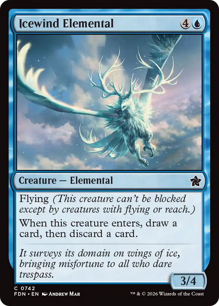 Icewind Elemental (0742) [Foundations] | Cards and Coasters CA