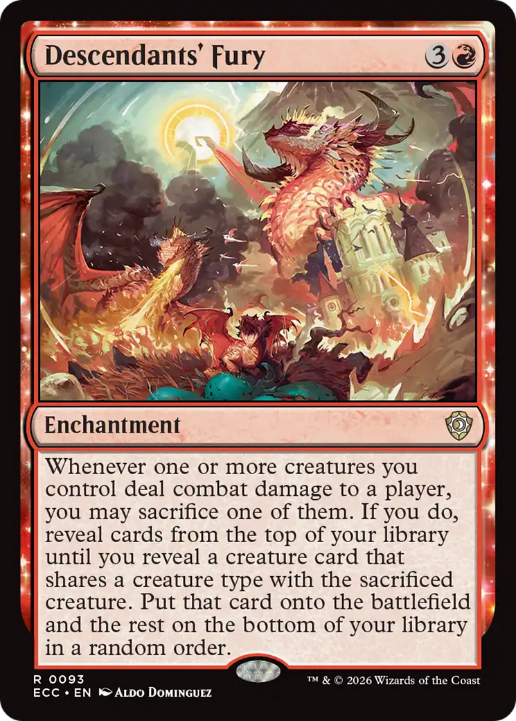 Descendants' Fury [Lorwyn Eclipsed Commander] | Cards and Coasters CA