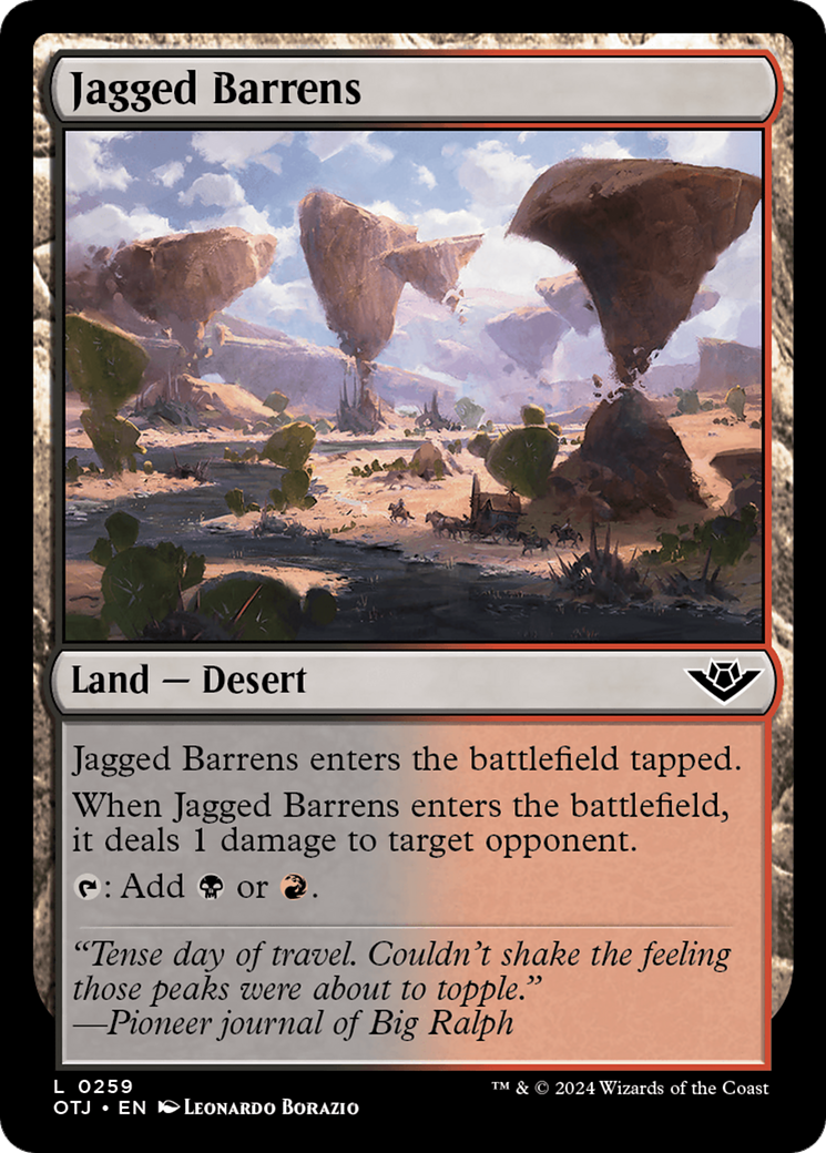 Jagged Barrens [Outlaws of Thunder Junction] | Cards and Coasters CA