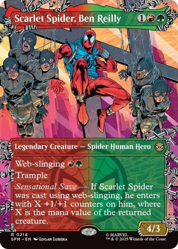 Scarlet Spider, Ben Reilly (Borderless) [Marvel's Spider-Man] | Cards and Coasters CA