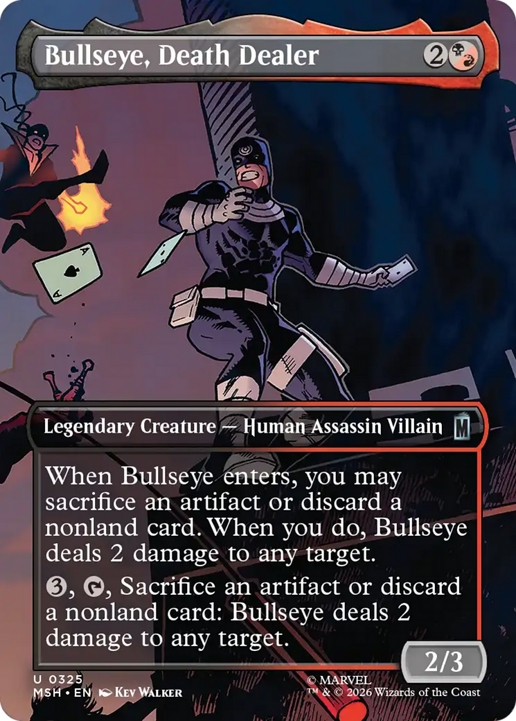 Bullseye, Death Dealer (Borderless) [Marvel Super Heroes] | Cards and Coasters CA