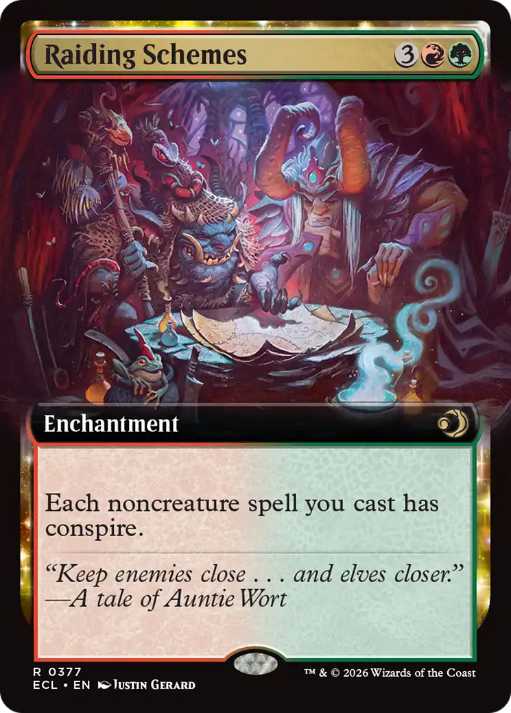 Raiding Schemes (Extended Art) [Lorwyn Eclipsed] | Cards and Coasters CA
