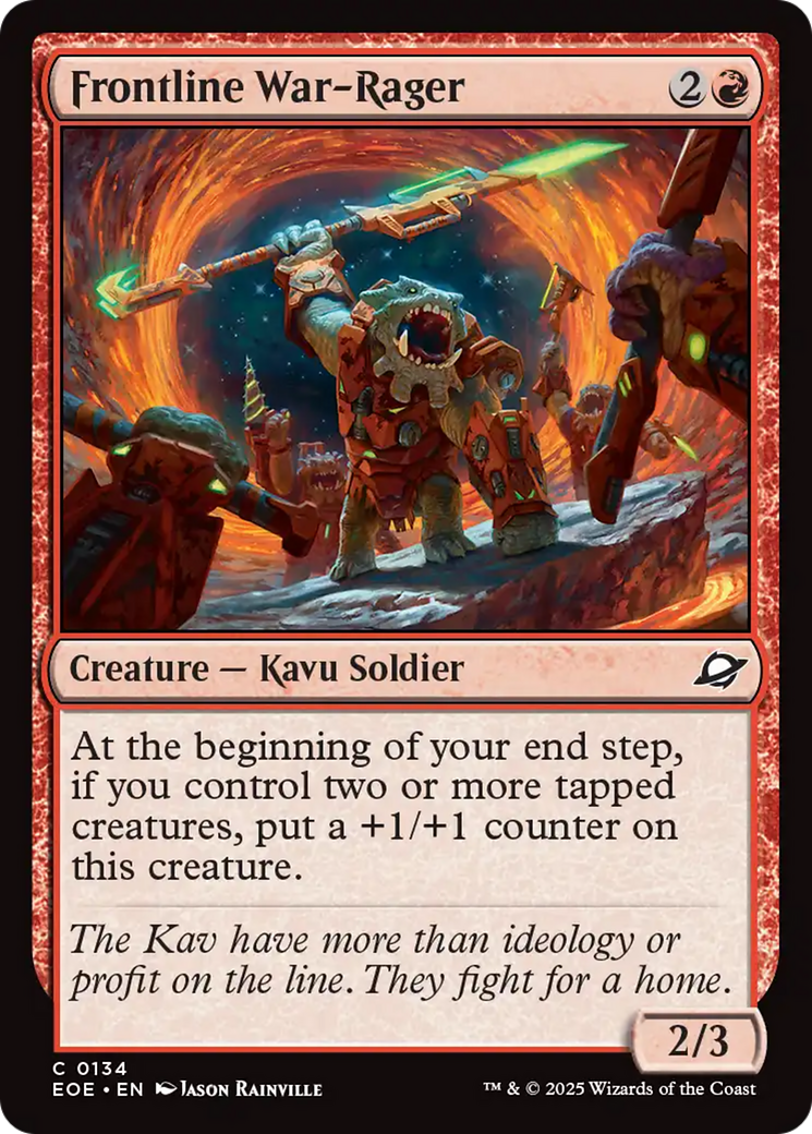 Frontline War-Rager [Edge of Eternities] | Cards and Coasters CA