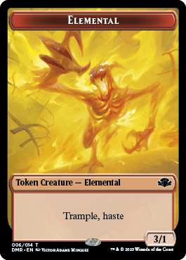 Insect // Elemental Double-Sided Token [Dominaria Remastered Tokens] | Cards and Coasters CA