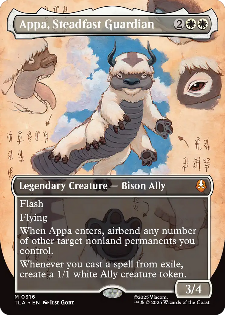Appa, Steadfast Guardian (Borderless) [Avatar: The Last Airbender] | Cards and Coasters CA