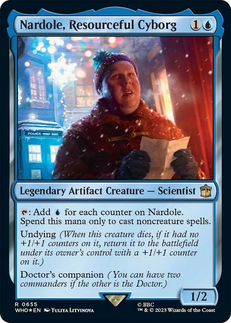 Nardole, Resourceful Cyborg (Surge Foil) [Doctor Who] | Cards and Coasters CA