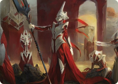 Porcelain Zealot Art Card [Phyrexia: All Will Be One Art Series] | Cards and Coasters CA