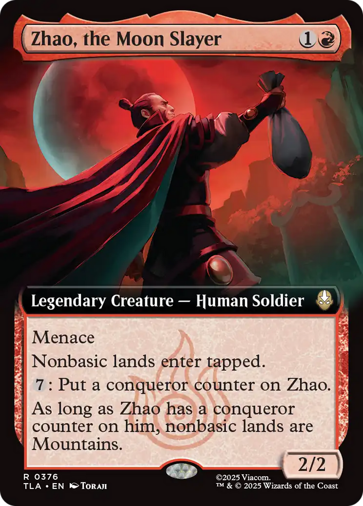 Zhao, the Moon Slayer (Extended Art) [Avatar: The Last Airbender] | Cards and Coasters CA
