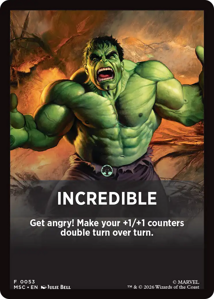 Incredible Theme Card [Marvel Super Heroes Commander] | Cards and Coasters CA