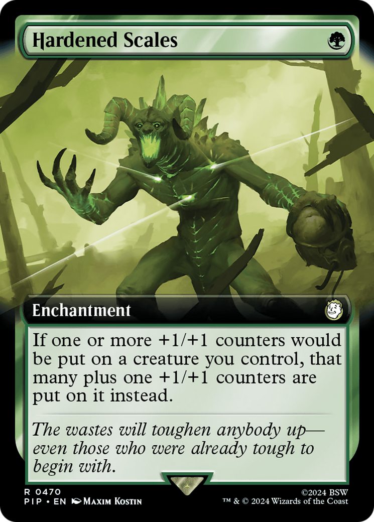 Hardened Scales (Extended Art) [Fallout] | Cards and Coasters CA