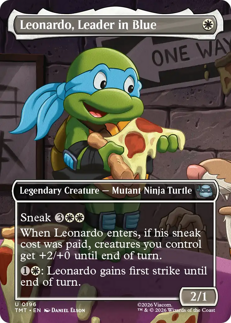 Leonardo, Leader in Blue (Borderless) [Teenage Mutant Ninja Turtles] | Cards and Coasters CA