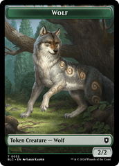 Goat // Wolf (032) Double-Sided Token [Bloomburrow Commander Tokens] | Cards and Coasters CA