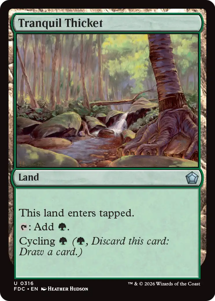 Tranquil Thicket [Foundations Commander] | Cards and Coasters CA