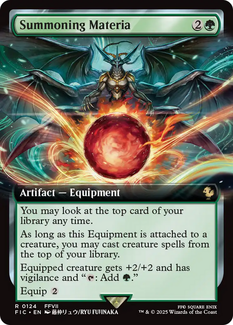 Summoning Materia (Extended Art) [FINAL FANTASY Commander] | Cards and Coasters CA