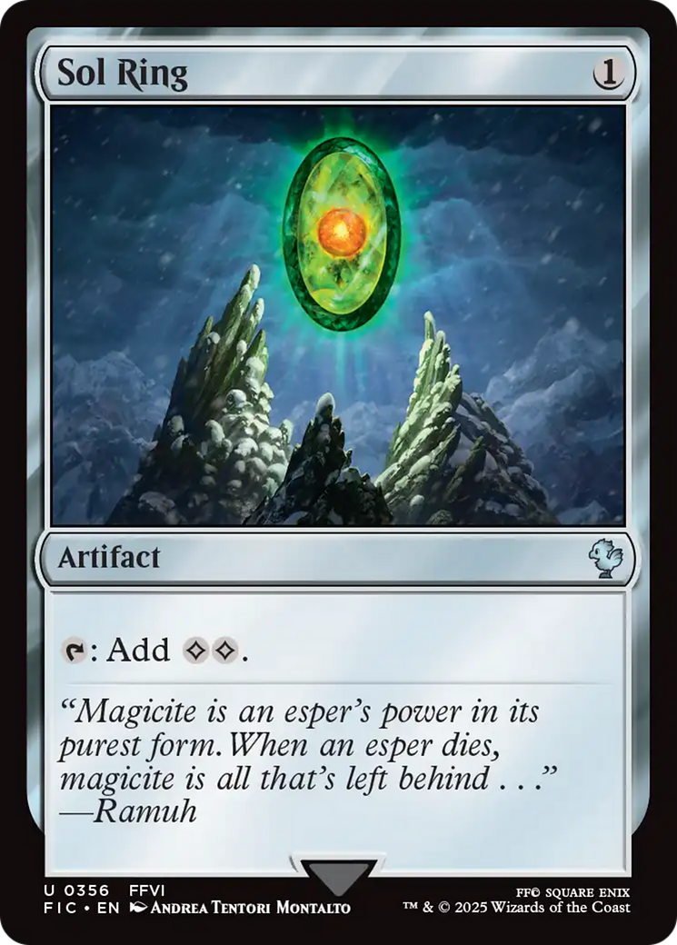 Sol Ring (0356) [FINAL FANTASY Commander] | Cards and Coasters CA