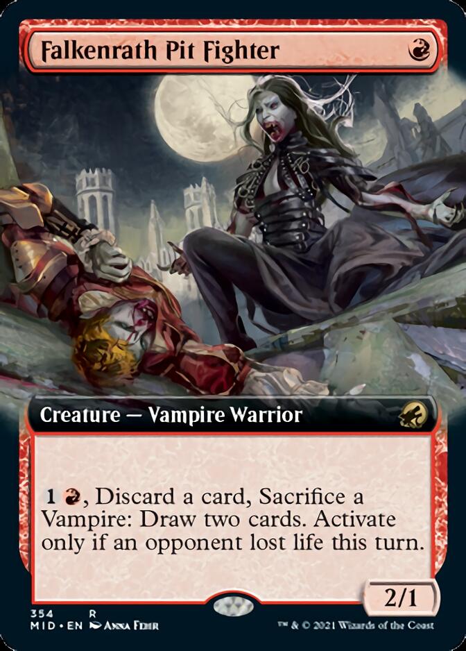 Falkenrath Pit Fighter (Extended Art) [Innistrad: Midnight Hunt] | Cards and Coasters CA
