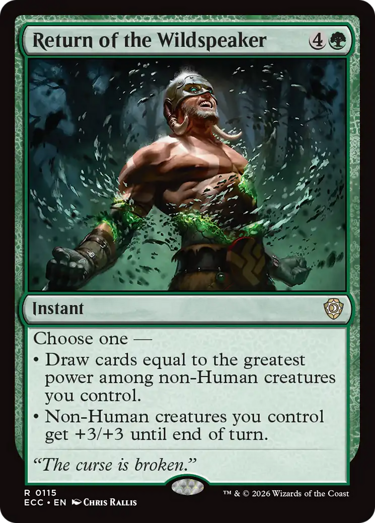 Return of the Wildspeaker [Lorwyn Eclipsed Commander] | Cards and Coasters CA