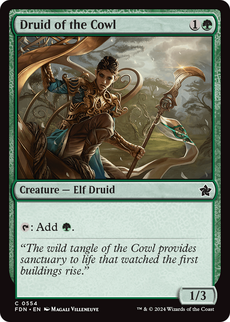 Druid of the Cowl [Foundations] | Cards and Coasters CA