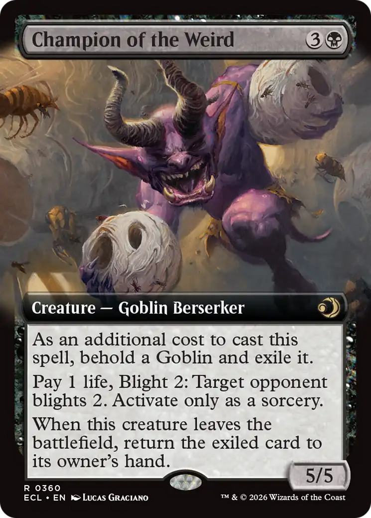 Champion of the Weird (Extended Art) [Lorwyn Eclipsed] | Cards and Coasters CA