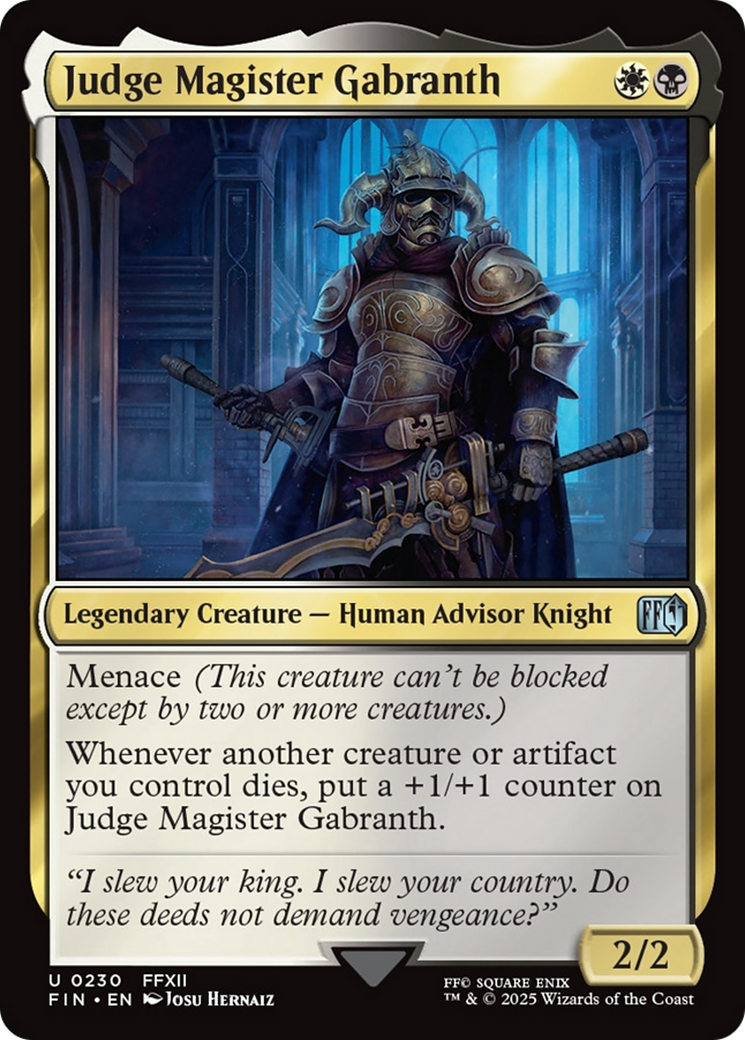 Judge Magister Gabranth [FINAL FANTASY] | Cards and Coasters CA