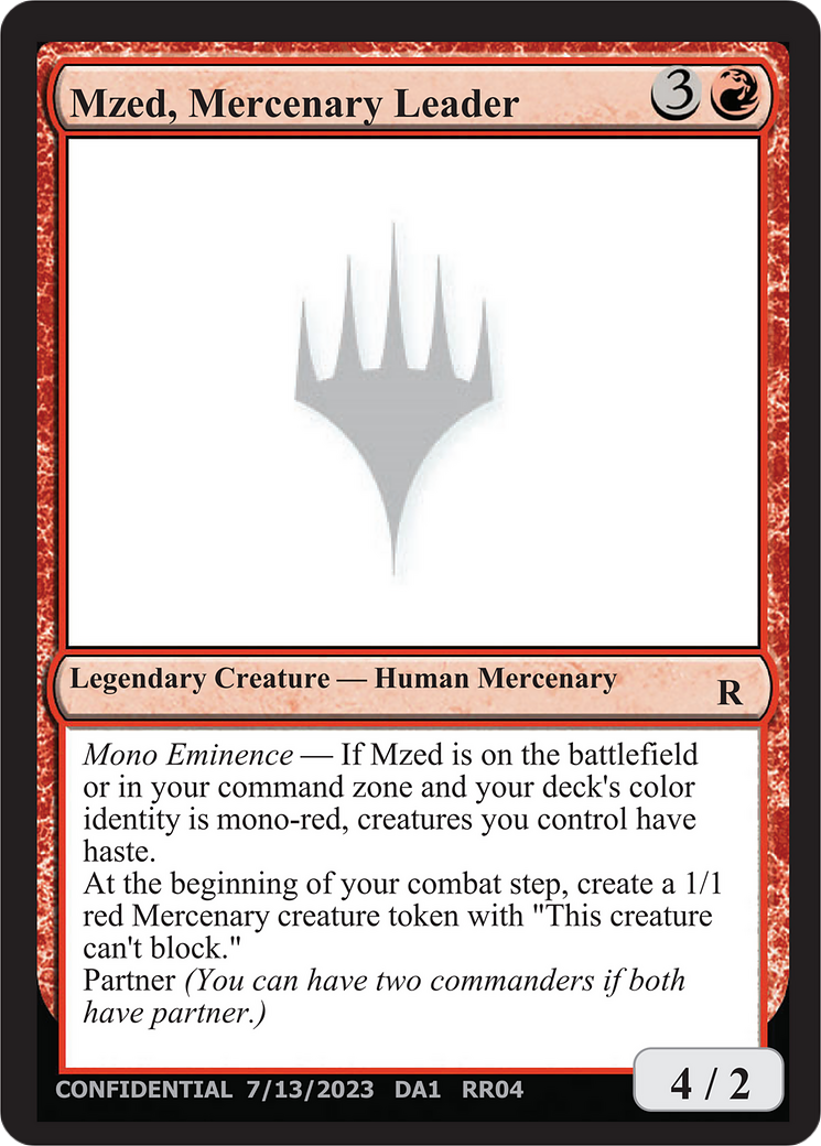 Mzed, Mercenary Leader [Unknown Event] | Cards and Coasters CA