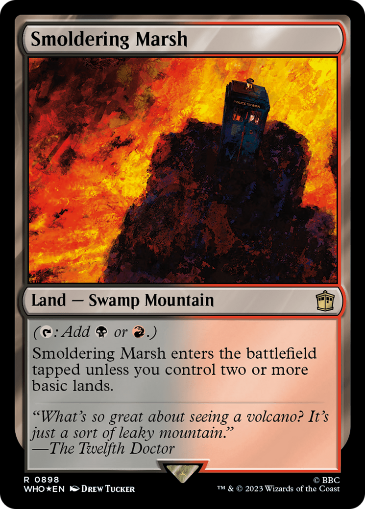 Smoldering Marsh (Surge Foil) [Doctor Who] | Cards and Coasters CA