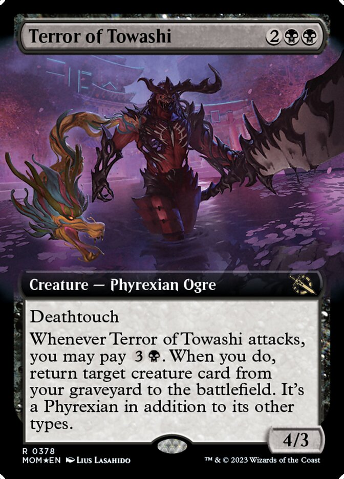 Terror of Towashi (Extended Art) [March of the Machine] | Cards and Coasters CA