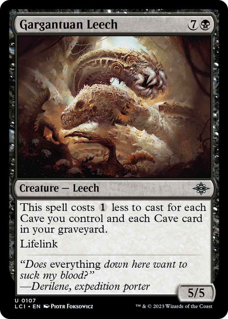 Gargantuan Leech [The Lost Caverns of Ixalan] | Cards and Coasters CA