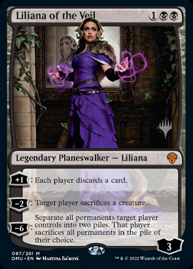 Liliana of the Veil (Promo Pack) [Dominaria United Promos] | Cards and Coasters CA