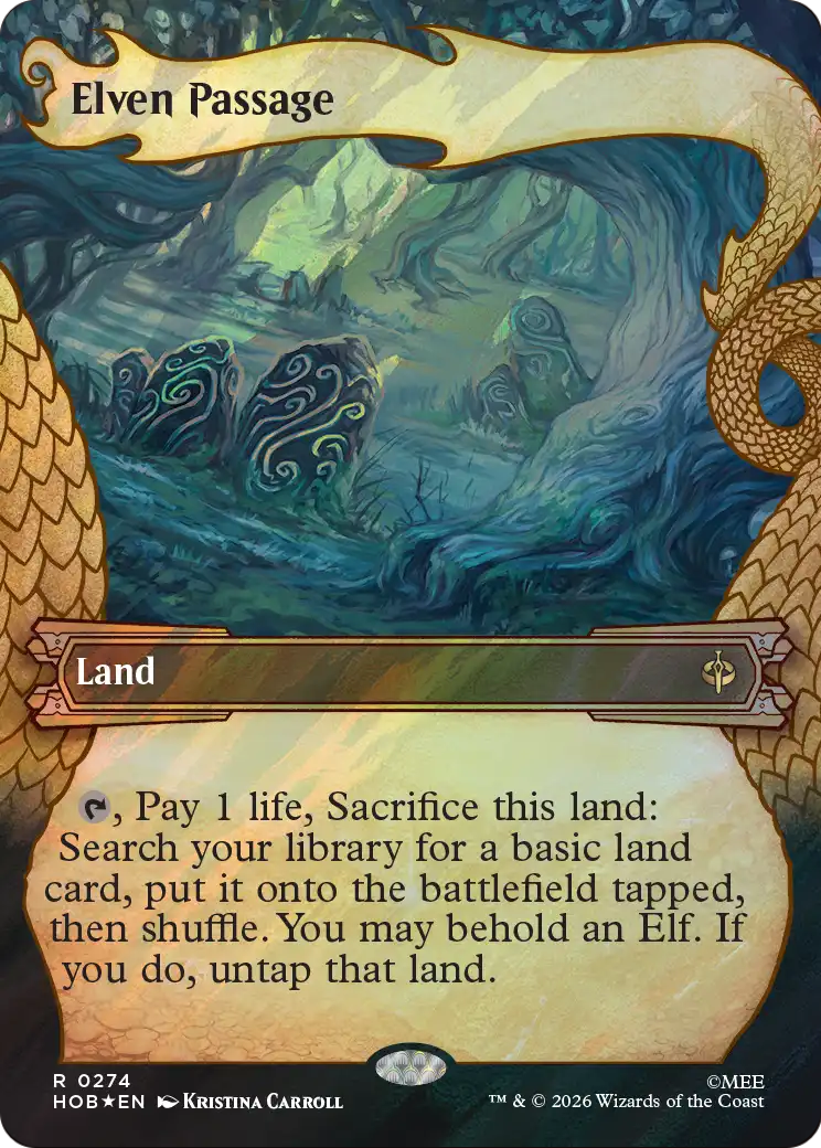 Elven Passage (Showcase) (Surge Foil) [The Hobbit] | Cards and Coasters CA